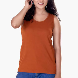 Débardeur côtelé pour femme, extensible et confortable, coupe ajustée, style moderne pour le quotidien - Product Image 1