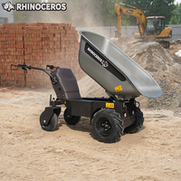 Efficiente Dumper Elettrico Rhinoceros KS450E, Capacità di Carico 450kg, Motore 800W, Emissioni Zero, Batteria al Litio, Attrezzo da Costruzione