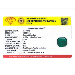 Natural Zambian Emerald 8.15 Carat Emerald Cut Loose Gemstone for Fine Jewelry - Product Image 4