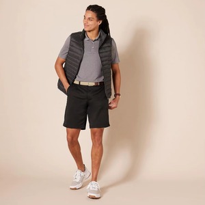 Shorts de golf classiques pour hommes, coupe ajustée, respirants, 100 % coton toile, couleur unie, service OEM, taille mi-haute, style décontracté - Product Image 4