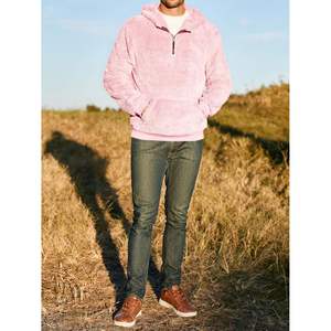 2025 hommes Sherpa polaire pull quart Zip sweat décontracté automne hiver chaud sweat 3D broderie solide motif XXS - Product Image 2