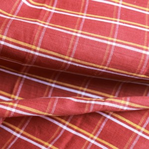Tela a Cuadros de Lino Orgánico Natural y Ecológico / Mezcla de Algodón, Tejida a Mano, Transpirable, de Secado Rápido, Peso Medio 150GSM, para Prendas de Vestir - Product Image 1