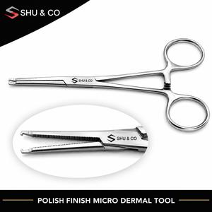 Outil microdermique poli en acier inoxydable, outil d'insertion d'ancrage dermique, instrument professionnel de piercing corporel, support microdermique - Product Image 1