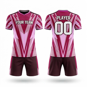 Ensembles d'uniformes de football à manches courtes personnalisés, imprimés par sublimation de haute qualité, nouveau design, séchage rapide pour adultes - Product Image 5