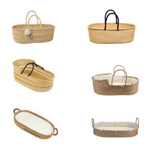 Cesta de Mimbre Ecológica para Cambiar al Bebé, Cesta Moisés de Hierba Marina para Niños - Product Image 1
