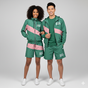 Rexfit Sports Custom Bulk <b>Mens</b> Lightweight Windproof Nylon Jacket and <b>Shorts</b> Set Sports Tracksuit Set Wholesale - Product Image 3