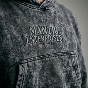 Sweat à capuche personnalisé avec logo, style vintage délavé, en coton épais noir et gris, imprimé graphique, effet vieilli, coupe oversize pour homme - Product Image 5