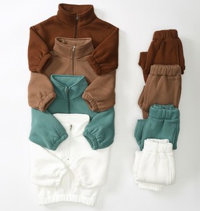 Conjunto de Sudadera de Algodón Orgánico para Bebé Niño y Niña, Sudadera con Cierre, Estilo Vintage, Ecológica, de Manga Larga, Color Sólido - Product Image 2