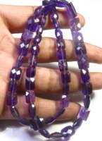 Perles de pierres précieuses naturelles d'améthyste violette de haute qualité, 16'' de long, perles d'améthyste brésilienne facettées, 7-11mm, taille baguette