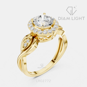 Bague de mariage en or blanc 14 carats avec diamant de laboratoire de 1,00 carat, taille ronde, certifiée IGI, bijou raffiné, cadeau pour fiançailles, mariage ou anniversaire - Product Image 6