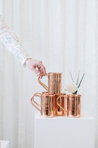 Mug à Moscow Mule en cuivre martelé fait main, gravé sur mesure, écologique, anti-fuite, pour cadeau de mariage ou de fête - Product Image 5