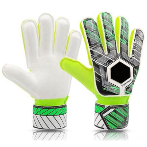 Gants de gardien de but de football, doigts entiers, matériau PU, paume antidérapante, respirants, sangle de poignet réglable, unisexe, professionnels, personnalisables - Product Image 1