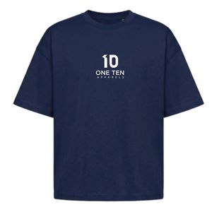 T-shirt Homme Bleu Marine 100% Coton 180g Coupe Oversize Col Rond Manches Courtes Décontracté Uni Vierge pour Impression Vente en Gros OEM ODM - Product Image 3