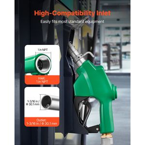 Iniettore Automatico di Carburante da 1 Pollice NPT, Flusso Massimo 21,6 GPM, Grilletto a 3 Velocità con Blocco e Spegnimento Automatico per Pompa Diesel/Gas - Product Image 2
