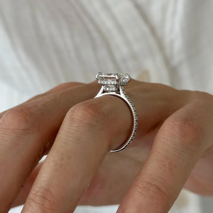 Anillo de Diamante de Laboratorio con Corte Brillante Cuadrado, Tipo Princesa, IGI D-E-F VVS-VS, Oro y Plata, Directo de Fábrica, Inventario de Joyería B2B - Product Image 3