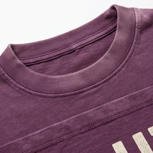 Custom Wholesale Eco-Friendly <b>Retro</b> Boxy T-<b>Shirt</b> <b>Men</b> Front 220 Grams Drop Shoulder Heavyweight Pigment Dyed 100% Polyester - Product Image 5