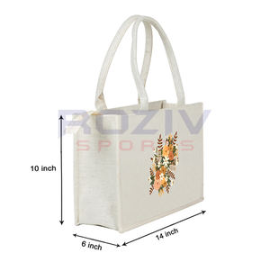 Sac fourre-tout en toile 100 % coton robuste avec film de transfert thermique pour les courses, l'épicerie, l'extérieur et le supermarché - Taille et couleur personnalisables - Product Image 6