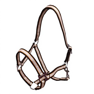 Licou de cheval en nylon de haute qualité avec anneau de boucle réglable en acier inoxydable enduit de PVC PP et sangle en PVC pour la durabilité - Product Image 1