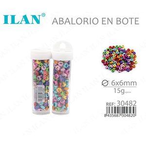 Perline Ilan con numeri in barattolo 6x6mm 15g per la creazione di gioielli fai da te - Product Image 3