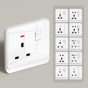 TEP L6 Interrupteur universel à bouton-poussoir, plaque large, contrôle de l'éclairage, unipolaire/bipolaire, 10A 16A 250V, <span class=keywords><strong>PC</strong></span> ignifuge - Product Image 1