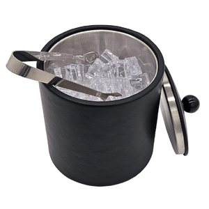 Elegante cubitera esférica dorada cepillada adornada con un delicado asa en forma de hoja para champán y eventos festivos a precios de mayorista. - Product Image 6