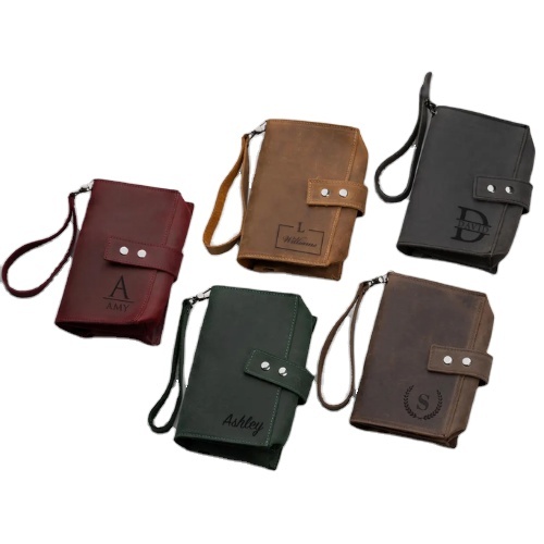Cable Organizer Tech Accessories Cord Holder Genuine Leather Bag Personalized Travel Essentials Handmade Customizable Size