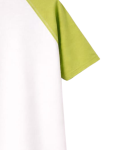 Women White Lime Green Raglan Sleeve Henley T Shirt Cotton Blend Short Sleeve Casual Summer <b>Top</b> Comfortable Lightweight Tee Wear - Product Image 6