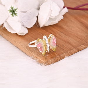 แหวนเงินแท้ 925 คุณภาพเยี่ยม ประดับด้วยทัวร์มาลีนหลากสี ดีไซน์แบบหนามเตย สำหรับผู้หญิง เครื่องประดับชั้นดี - Product Image 3