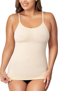 Custom Logo Women's Sleeveless Tank <b>Top</b> Fitting Neck Ribbed Basic <b>Tops</b> Solid Color Casual Breathable Spaghetti Strap <b>Top</b> - Product Image 4