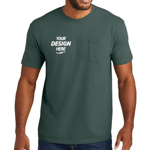 Custom Logo Men's Eco Friendly Organic Cotton <b>T</b> <b>Shirt</b> Lightweight Breathable Blank Plain Short Sleeve <b>Pocket</b> <b>T</b> <b>Shirt</b> - Product Image 4