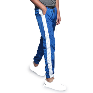 Wholesale Men <b>Nylon</b> Track Pants Custom Side Stripe <b>Jogger</b> Pants Sportswear Casual Gym Training Fitness Trousers OEM ODM - Product Image 4
