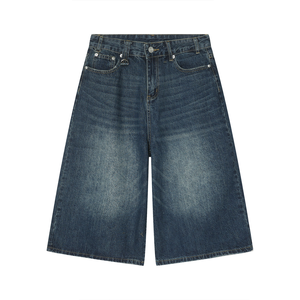 Kivotech fabrique des shorts en denim baggy sur mesure, de haute qualité, en stock, pour hommes. - Product Image 3