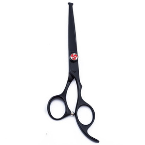 Black Paper Coated Barber Hair Cutting Shears Hairdressing <b>Tool</b> Sharp Straight Blades Razor <b>Edge</b> Salon Scissors - Product Image 4