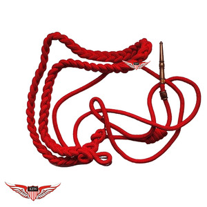 Aiguillette ชุดเดรสสายคล้องไหล่สีทองสีเขียวทองแบบถัก - Product Image 4