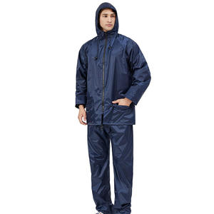 Customized <b>Polyester</b> Hooded Solid Rainsuit with Vent on Back Quick-drying Breathable Comfortable Fabric for Rainy Days - Product Image 3