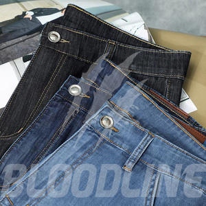 Jeans de Pierna Recta Transpirables con Estampado para Hombre, Cintura Media, Corte Regular, Denim Desgastado, Estilo Hip Hop, Verano, Algodón Tejido - Product Image 6