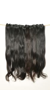 100% Wholesale Unprocessed Top Quality Raw Virgin Bundles Black Color Straight Indian Temple Human Hair Extensions - Product Image 2