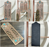 Nieuwe premium handgemaakte lederen sjaalhouder van rundleer, rustieke wandhaak, keukenhanddoekorganizer, hangende doekhouder, huisdecoratie