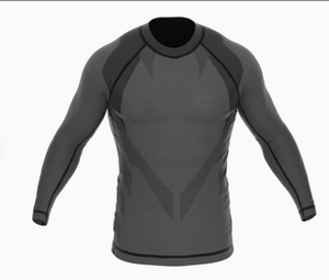 <b>Mens</b> <b>Compression</b> Breathable Quick Dry Long Sleeve Customizable Rash Guard <b>Shirt</b> Training Top <b>for</b> MMA Gym Workout - Product Image 4