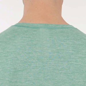Camiseta de Algodón Verde Menta para Hombre, Corte Regular, Cuello Redondo, Manga Corta, Informal, Color Sólido, Tejido de Punto Jersey, Teñido Liso - Product Image 5