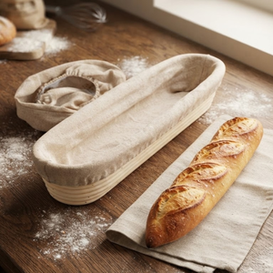 Long Oval Rattan <b>Bread</b> Proofing <b>Baskets</b> for Artisan Sourdough Baking Handmade Rattan Proofing <b>Basket</b> Factory Direct - Product Image 4