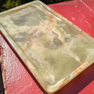 Bandeja de Ónix con Textura de Mármol, Diseño Moderno y Lujoso en Dorado Brillante, para Cocina, Restaurante, Decoración del Hogar, Servicio y Almacenamiento, Ecológica - Product Image 3