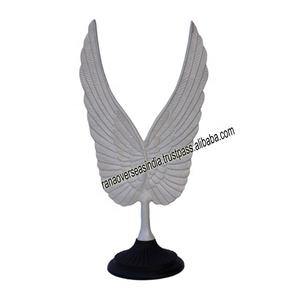 Creative <b>White</b> Wings Statue Unique Art Metal Sculptures Home Decor for Living Room <b>TV</b> <b>Stand</b> Dinning Table Decorations - Product Image 1