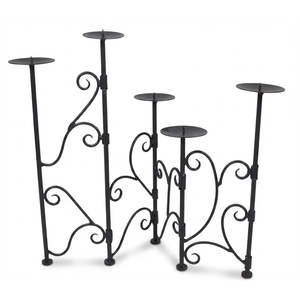 Vinita Impex VI-15 Luxury Handmade Wrought Iron 5-Arm Multi-Level <b>Candelabra</b>-Durable Eco-Friendly Wedding & Birthday Home Decor - Product Image 1
