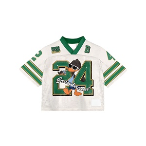 Top Selling New Arrival Luxury Boxy Fit <b>Drop</b> Shoulder Graphic Vintage Sublimation Mesh Polyester American Fan Jersey - Product Image 1