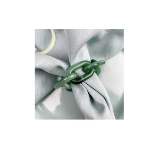 Anneaux de serviette en résine design, porte-serviettes chaîne aux couleurs éclatantes pour la décoration de table de fête - Product Image 2