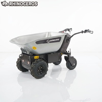 Minipala Gommata Motorizzata Rhinoceros KS450E, Carico 450kg, Motore 800W, Batteria 1.5kWh, Benna 0.2m³, Mini Dumper per Progetti in Spazi Ristretti