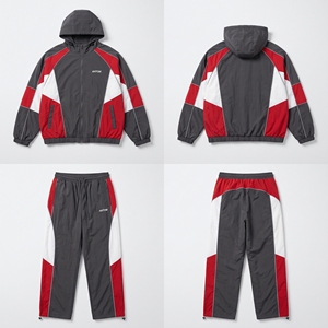 <b>Men's</b> Windbreaker Tracksuit Set Black <b>Purple</b> Turquoise - Low MOQ Wholesale OEM Manufacturer B2B Sportswear - Product Image 6