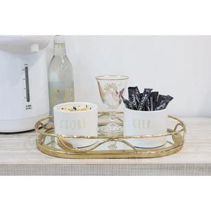 ถาดวางของบนโต๊ะทรงหรูหรา พร้อมหูจับโค้ง สำหรับเทียนและต้นไม้ สไตล์อินดัสเทรียล ทำจากสแตนเลสสีดำพื้นผิวหยาบ เหมาะสำหรับห้องน้ำและโต๊ะทำงาน - Product Image 2