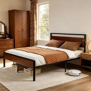 Struttura Letto in Metallo Regolabile Personalizzabile, Design Moderno e Semplice per Soggiorno, Appartamento, Magazzino, in Acciaio - Product Image 3